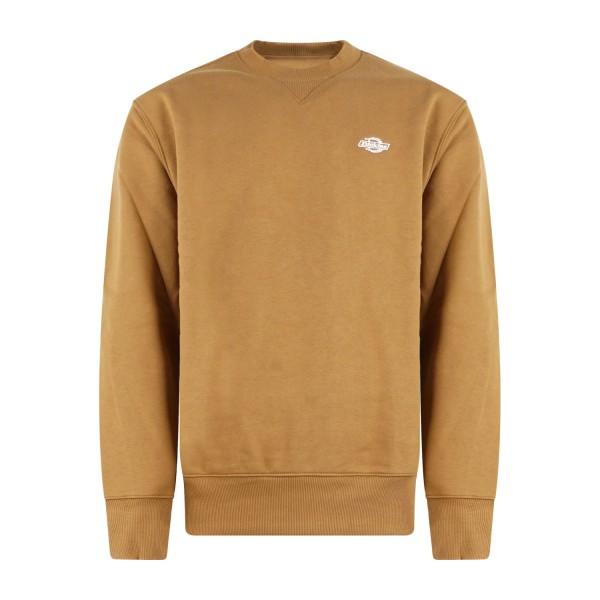 Dickies - Felpa marrone Summerdale girocollo e ricamo logo sul petto per uomo |
