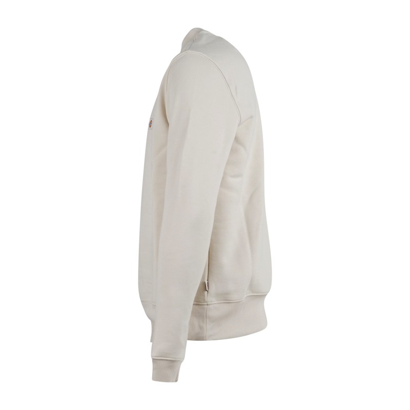 Dickies - Felpa beige Oakport girocollo e patch logo sul petto per uomo |