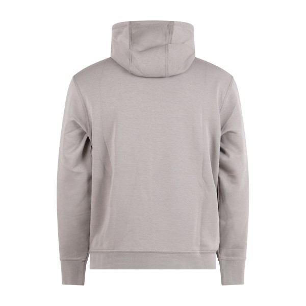 Armani Exchange - Felpa beige con cappuccio con ricamo logo sul fronte per uomo