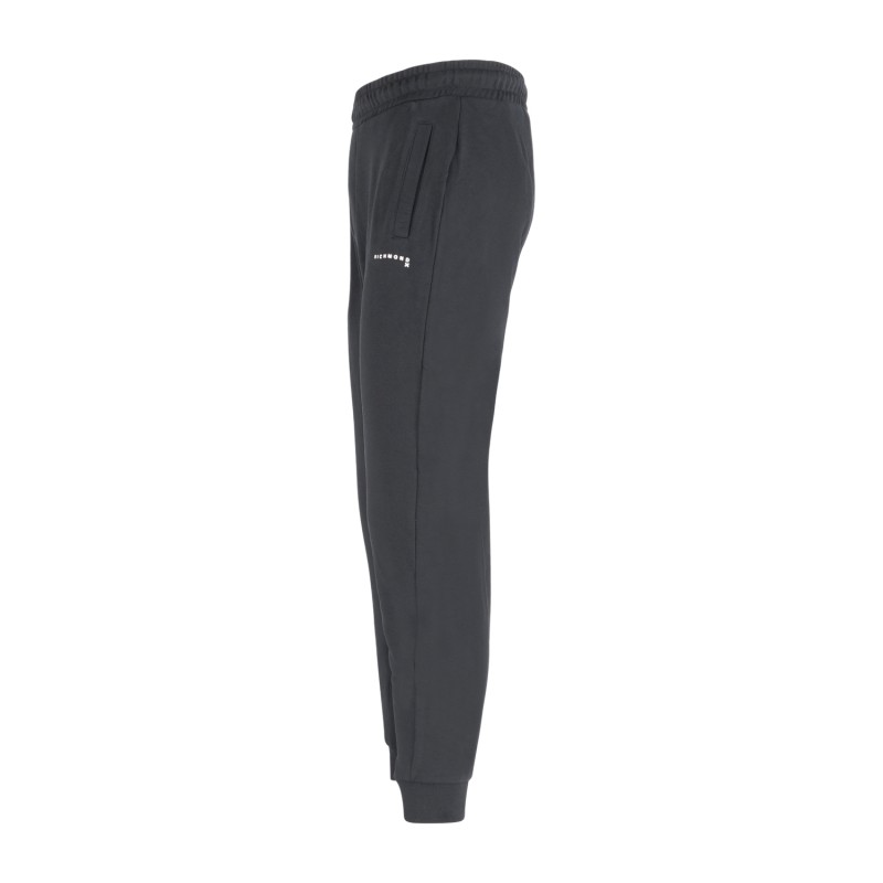 Richmond X - Pantalone tuta nero Fleece con stampa logo sul fronte per uomo |