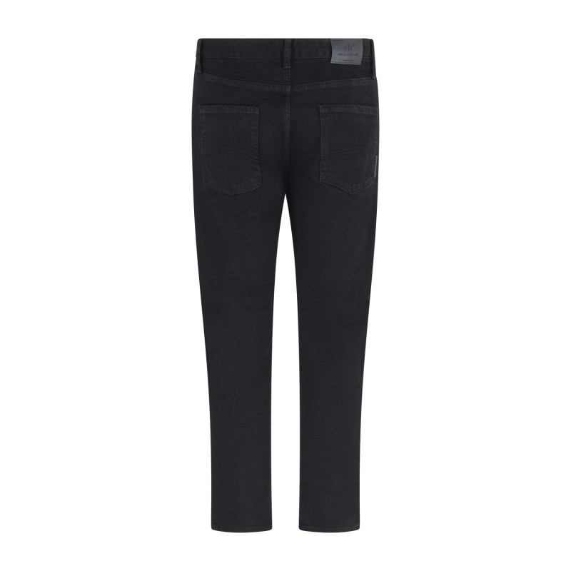 Armani Exchange - Jeans nero 5 tasche stretch straight fit per uomo | xm000069