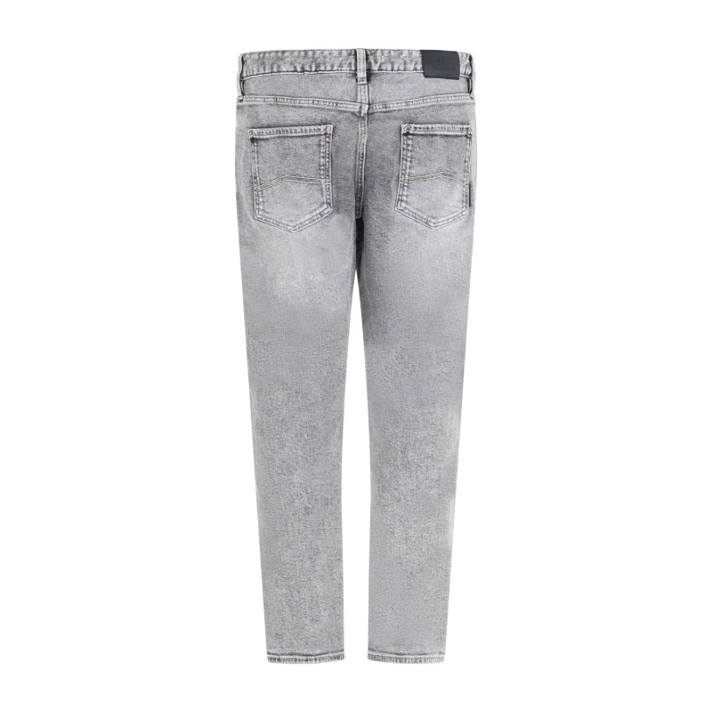Armani Exchange - Jeans grigio 5 tasche stretch straight fit per uomo |