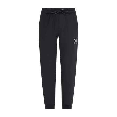 Richmond X - Pantalone tuta nero Dikod con sbande a contrasto laterali per uomo