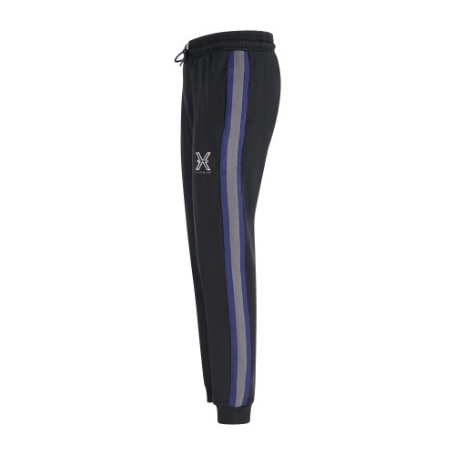 Richmond X - Pantalone tuta nero Dikod con sbande a contrasto laterali per uomo 2