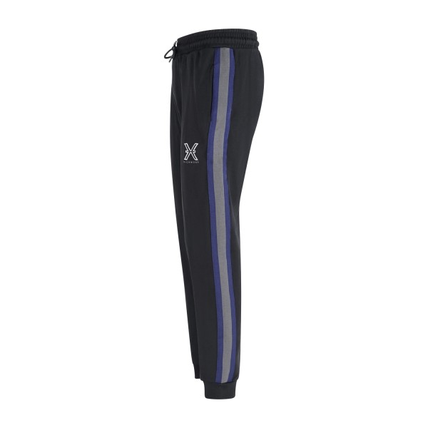 Richmond X - Pantalone tuta nero Dikod con sbande a contrasto laterali per uomo
