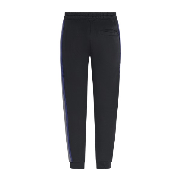 Richmond X - Pantalone tuta nero Dikod con sbande a contrasto laterali per uomo