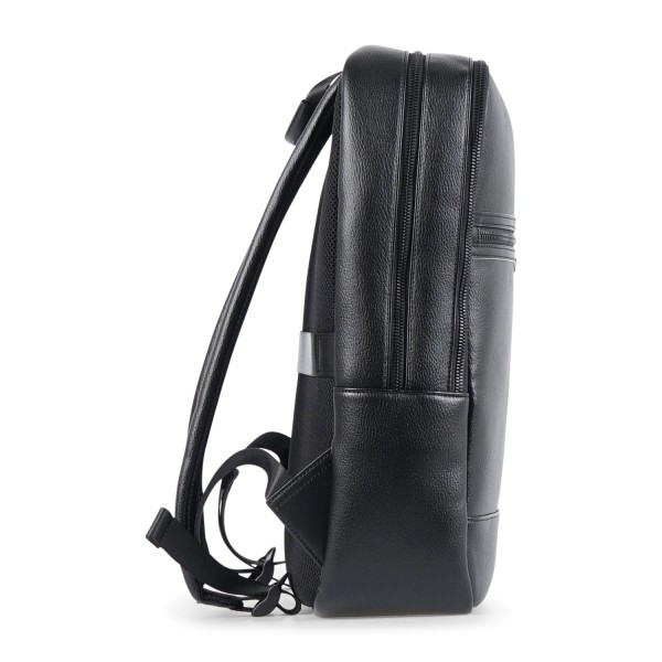 Armani Exchange - Zaino nero squadrato in ecopelle texturizzata per uomo |