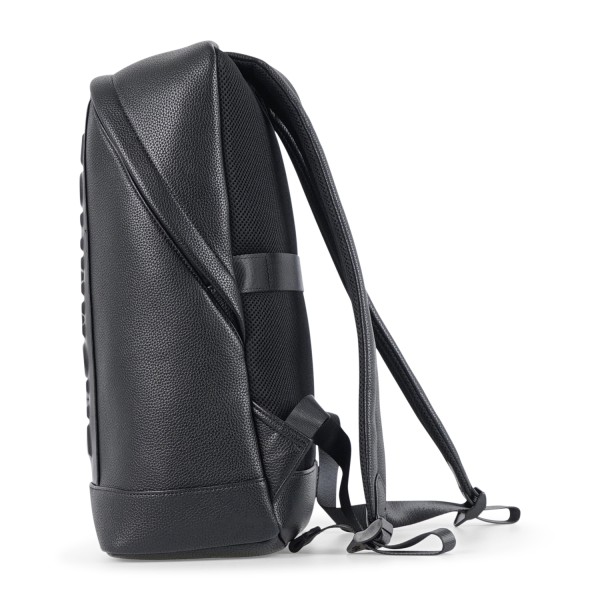 Armani Exchange - Zaino nero in ecopelle matrellata e incisione logo sul fronte