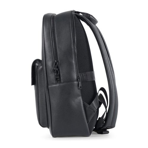 Armani Exchange - Zaino nero in ecopelle con tasca co patta centrale per uomo | 2