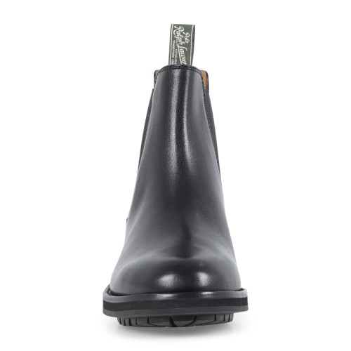 Polo Ralph Lauren - Stivaletto nero in pelle con elastico per uomo | 2