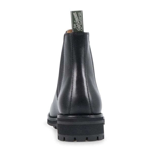 Polo Ralph Lauren - Stivaletto nero in pelle con elastico per uomo |