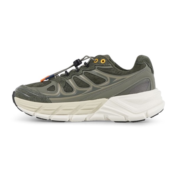 Barracuda - Sneakers verde in pelle scamosciato e tessuto tecnico Round one per