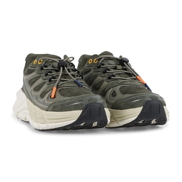 Barracuda - Sneakers verde in pelle scamosciato e tessuto tecnico Round one per