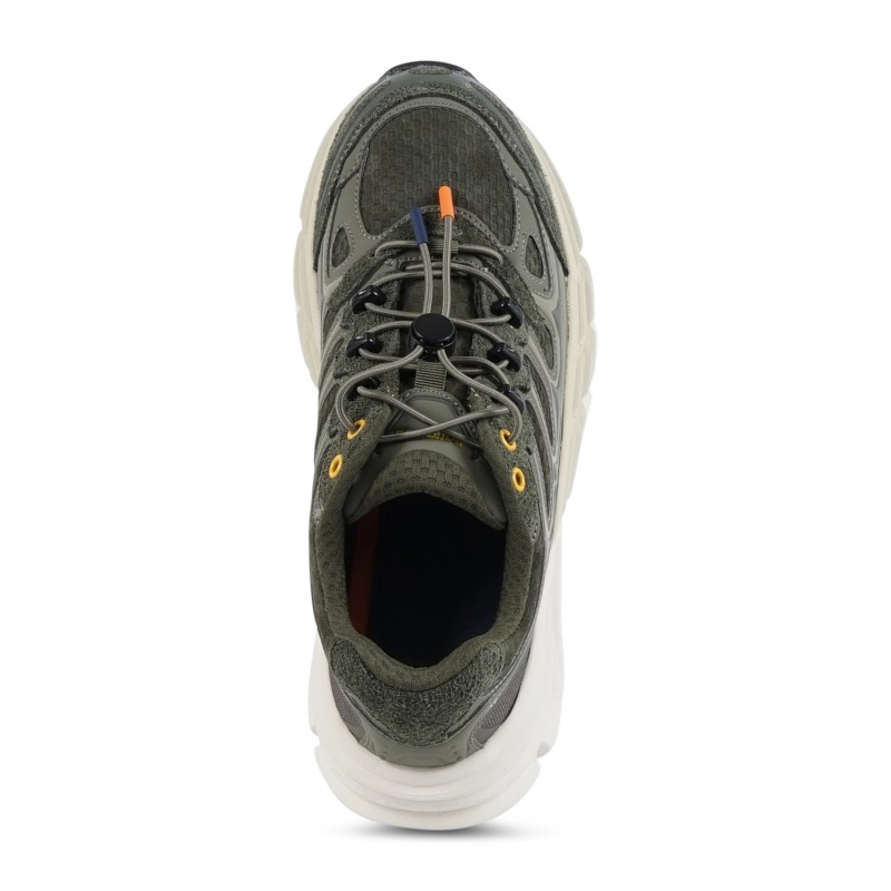 Barracuda - Sneakers verde in pelle scamosciato e tessuto tecnico Round one per
