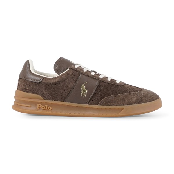 Polo Ralph Lauren - Sneakers marrone Heritage Aera in pelle scamosciata con