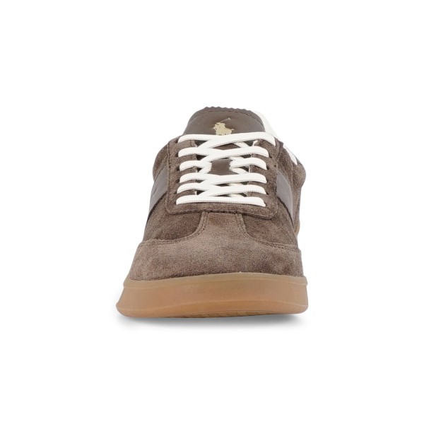 Polo Ralph Lauren - Sneakers marrone Heritage Aera in pelle scamosciata con