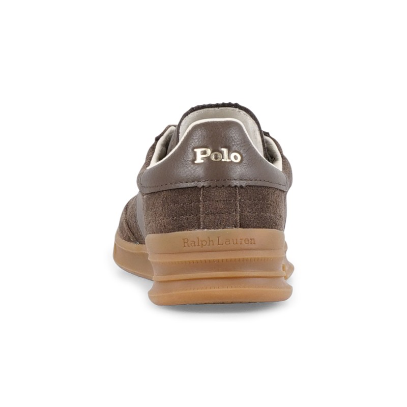 Polo Ralph Lauren - Sneakers marrone Heritage Aera in pelle scamosciata con