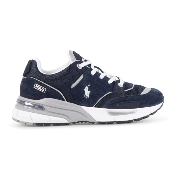 Polo Ralph Lauren - Sneakers blu Trackstr 250 in pelle scamosciata con patch