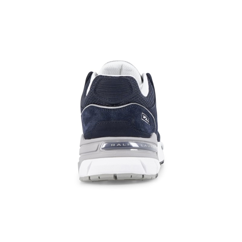 Polo Ralph Lauren - Sneakers blu Trackstr 250 in pelle scamosciata con patch