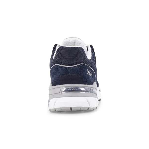 Polo Ralph Lauren - Sneakers blu Trackstr 250 in pelle scamosciata con patch