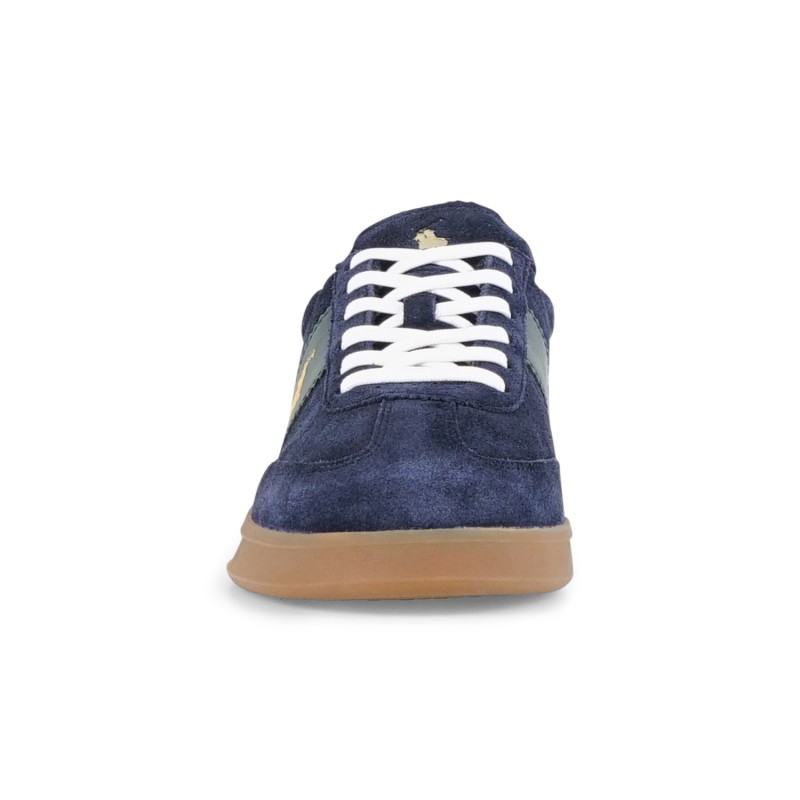 Polo Ralph Lauren - Sneakers blu Heritage Aera in pelle scamosciata con patch
