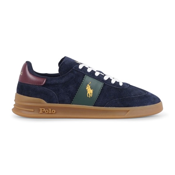 Polo Ralph Lauren - Sneakers blu Heritage Aera in pelle scamosciata con patch