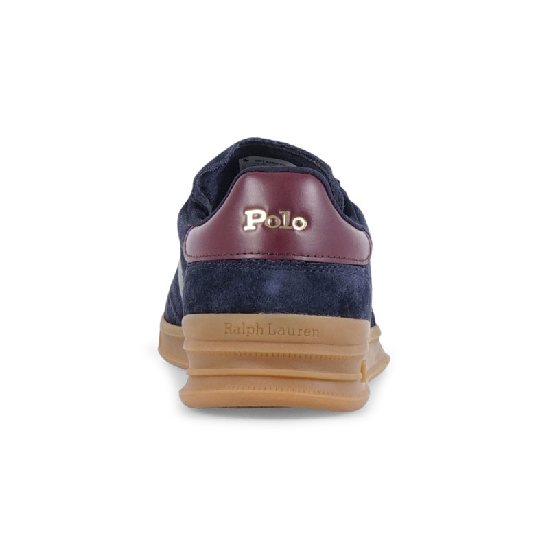 Polo Ralph Lauren - Sneakers blu Heritage Aera in pelle scamosciata con patch