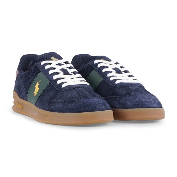 Polo Ralph Lauren - Sneakers blu Heritage Aera in pelle scamosciata con patch