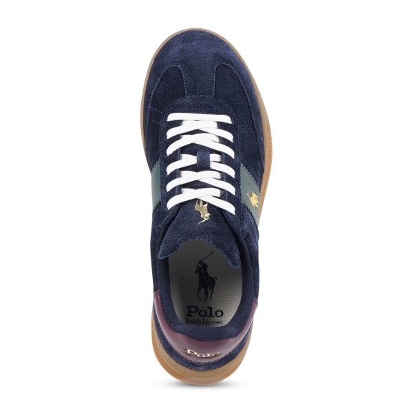 Polo Ralph Lauren - Sneakers blu Heritage Aera in pelle scamosciata con patch