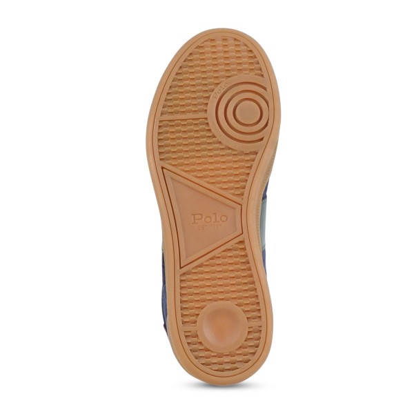 Polo Ralph Lauren - Sneakers blu Heritage Aera in pelle scamosciata con patch