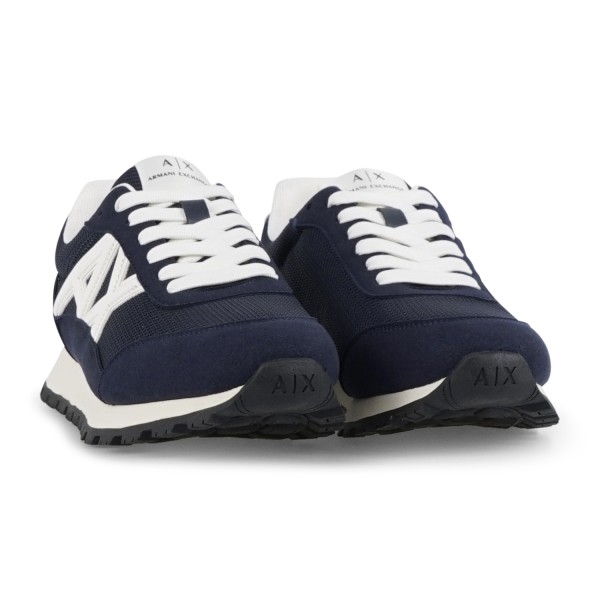 Armani Exchange - Sneakers blu con maxi logo AX laterale per uomo | xm001960
