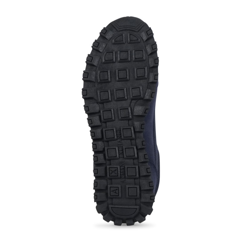 Armani Exchange - Sneakers blu con maxi logo AX laterale per uomo | xm001960
