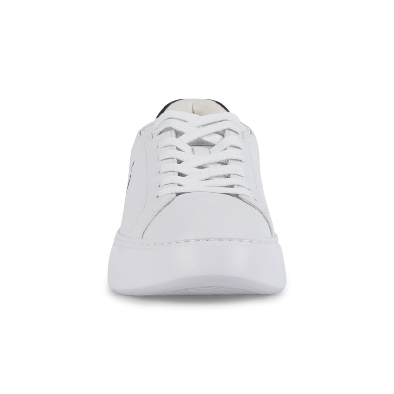 Polo Ralph Lauren - Sneakers bianca RLite Court in pelle martellata con tallone