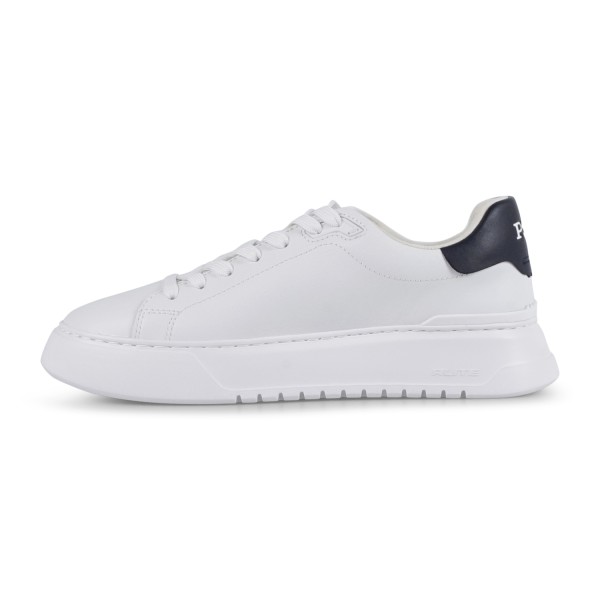 Polo Ralph Lauren - Sneakers bianca RLite Court in pelle martellata con tallone