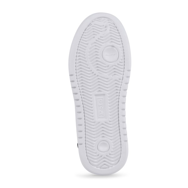Polo Ralph Lauren - Sneakers bianca RLite Court in pelle martellata con tallone
