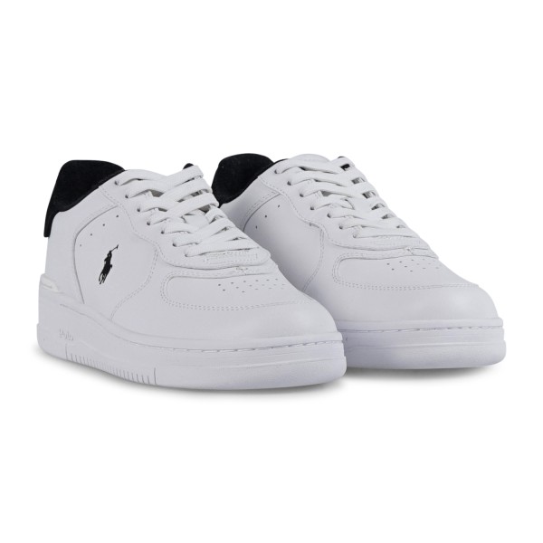 Polo Ralph Lauren - Sneakers bianca Masters crt in pelle con tallone a