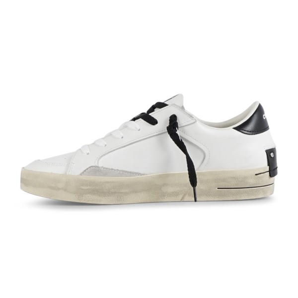 Crime London - Sneakers bianca in pelle SK8 Deluxe con dettagli in suede per