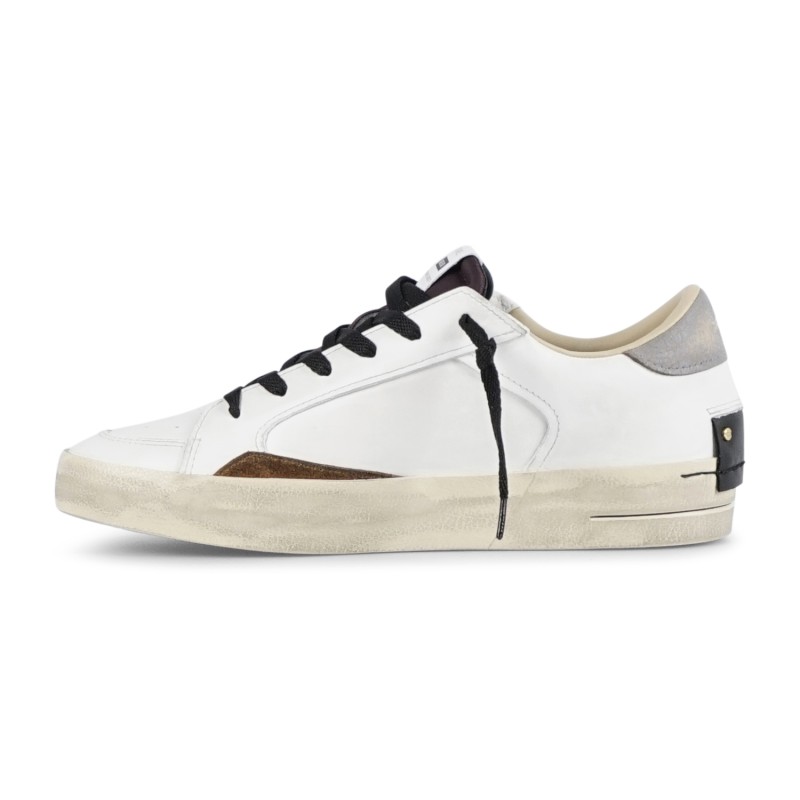 Crime London - Sneakers bianca in pelle sK8 Deluxe con dettagli in pelle