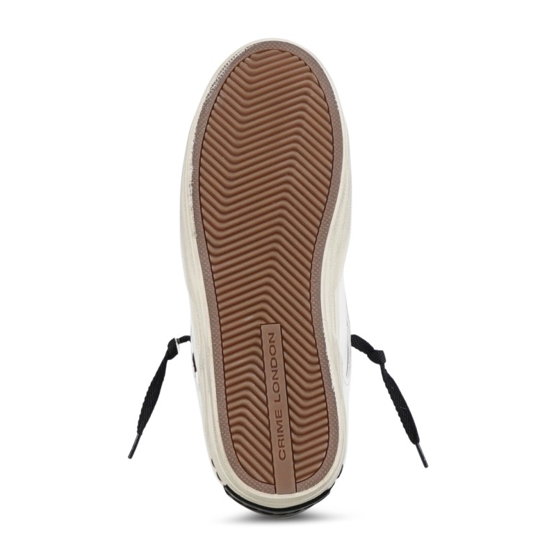 Crime London - Sneakers bianca in pelle sK8 Deluxe con dettagli in pelle