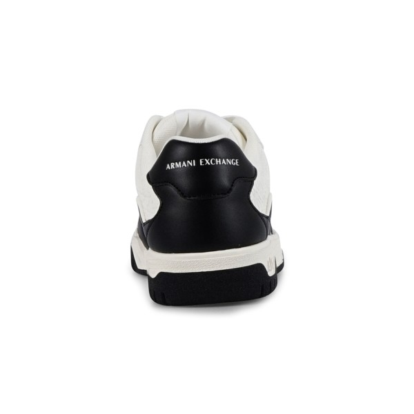Armani Exchange - Sneakers bianca in pelle con inserti colorati per uomo |