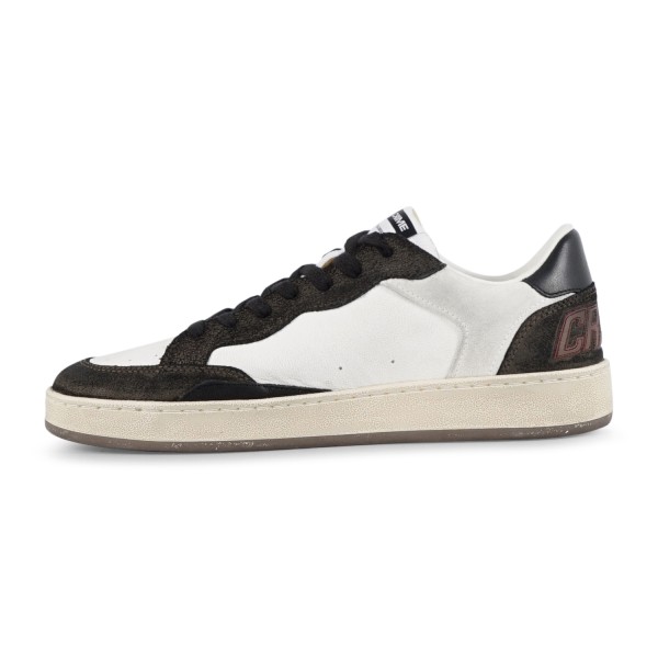 Crime London - Sneakers bianca in pelle Chelsea con dettagli in pelle