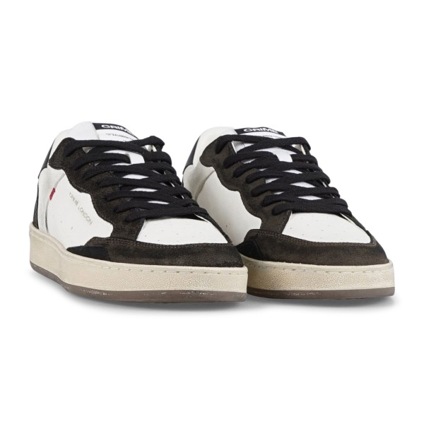 Crime London - Sneakers bianca in pelle Chelsea con dettagli in pelle