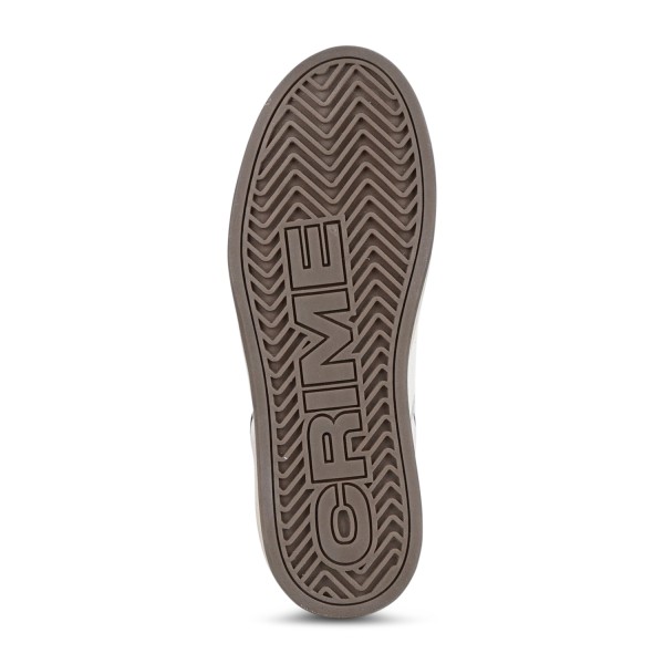 Crime London - Sneakers bianca in pelle Chelsea con dettagli in pelle