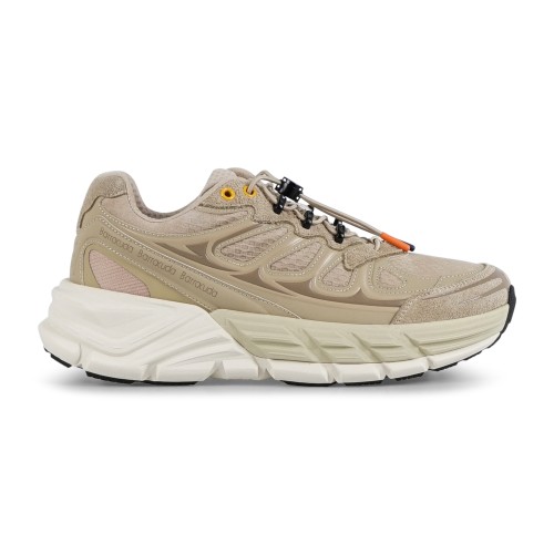 Barracuda - Sneakers beige in pelle scamosciato e tessuto tecnico Round one per