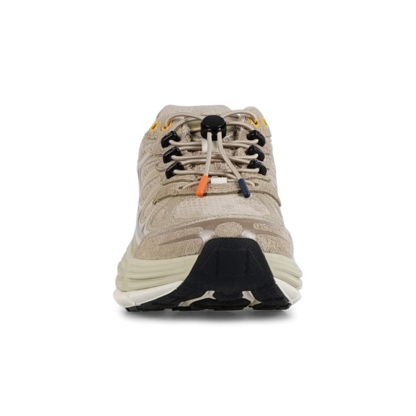 Barracuda - Sneakers beige in pelle scamosciato e tessuto tecnico Round one per