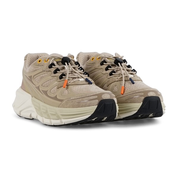 Barracuda - Sneakers beige in pelle scamosciato e tessuto tecnico Round one per