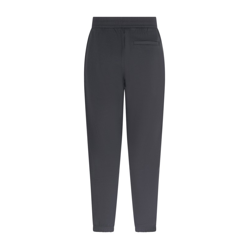 Armani Exchange - Pantalone tuta nera con bande logate A|X tono su tono per