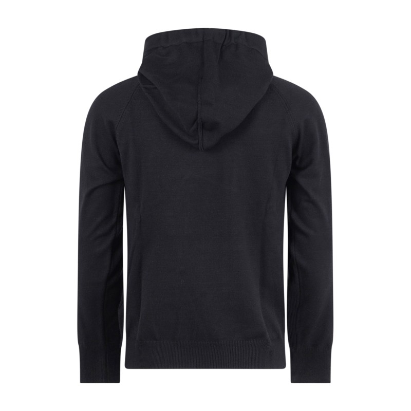 Daniele Alessandrini - Maglione nero con cappuccio per uomo | da1fw26m045