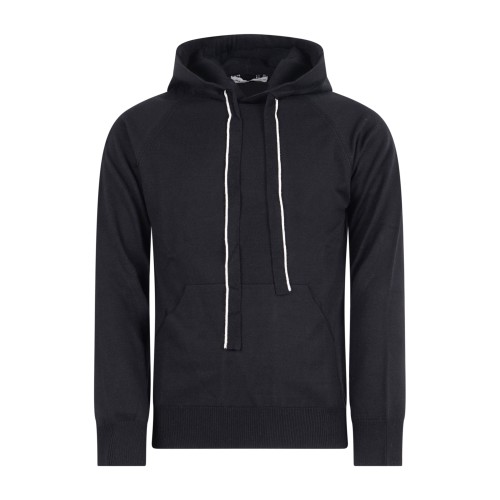 Daniele Alessandrini - Maglione nero con cappuccio per uomo | da1fw26m045