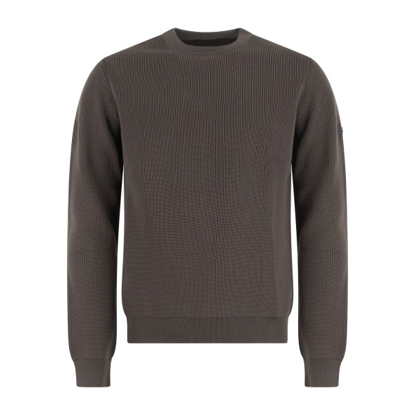 Unity - Maglione marrone girocollo in tessuto tecnico per uomo | mauna air aw